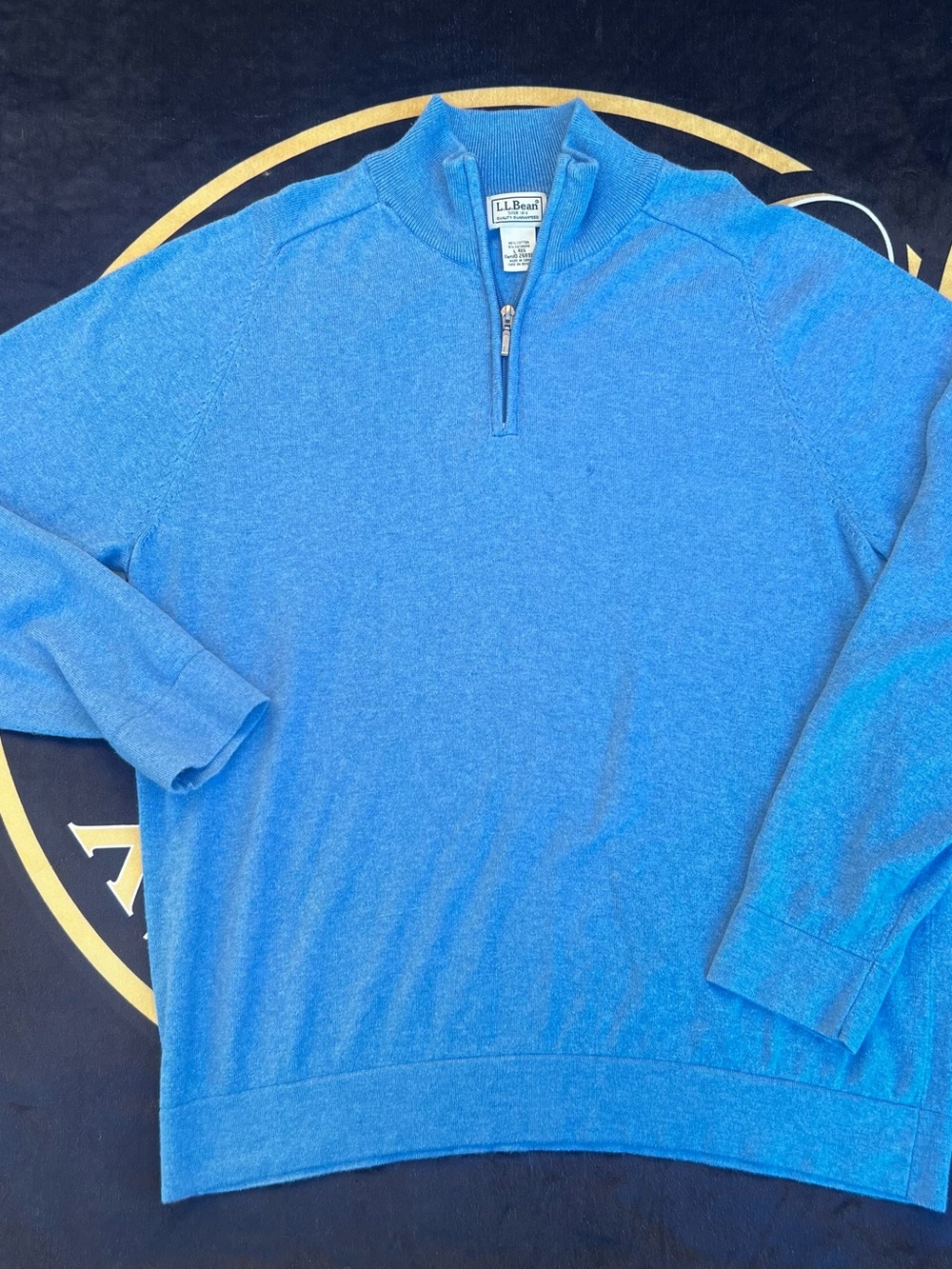 L.L. Bean Men’s Zip-Up Sweater - Bright Blue